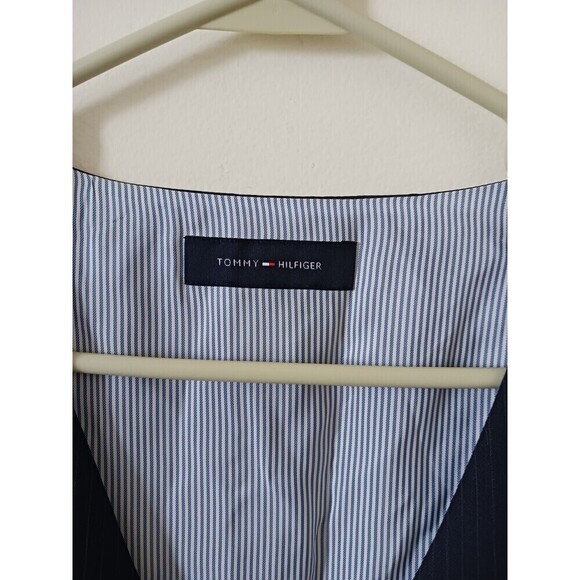 NWT Tommy Hilfiger Hayes Mens 100 % Worsted Wool Suit Vest Button Front Navy XL - Picture 3 of 9